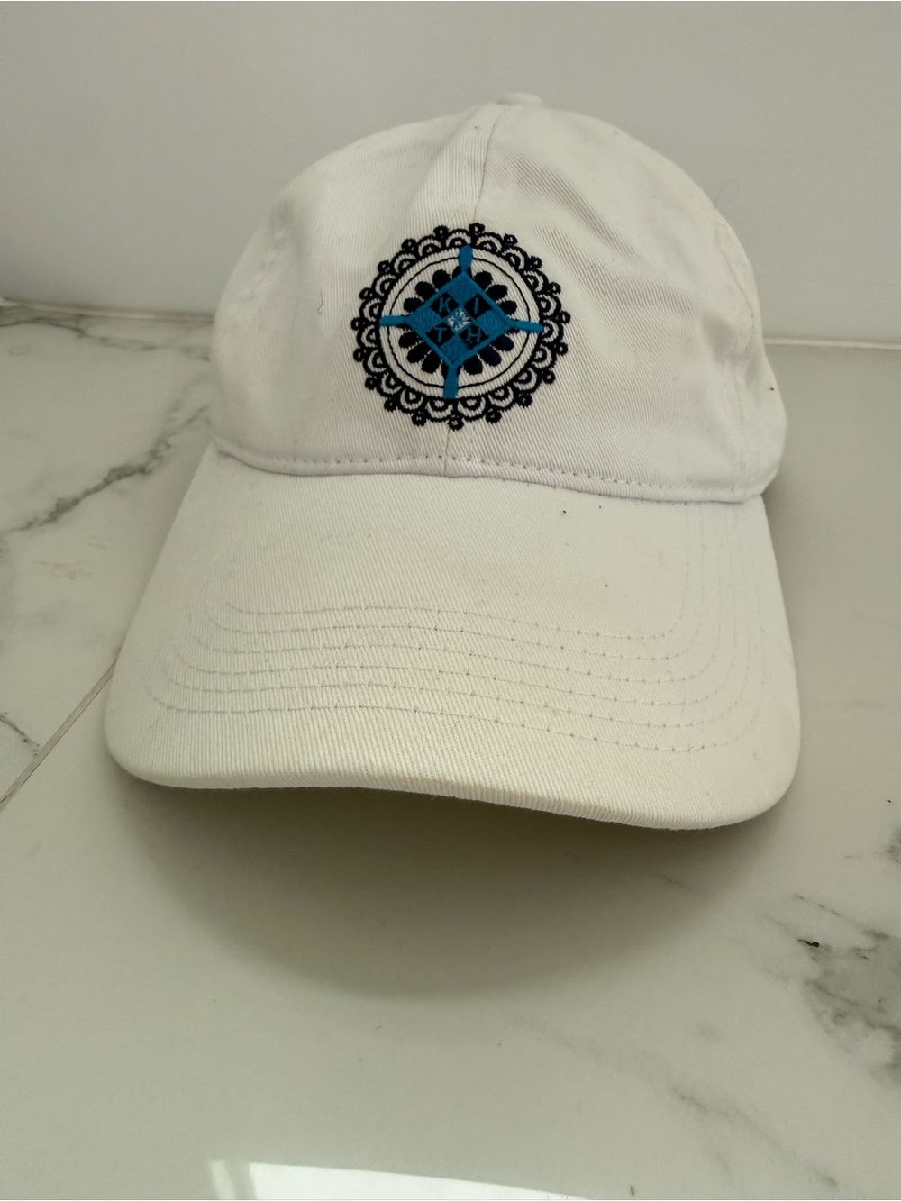 Kith Crest Cap White Summer 2020 Mandala Dad Hat Adjustable - Like New